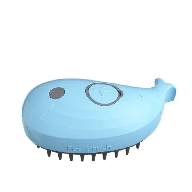 Cepillo vaporizador eléctrico cepillo de pelo de gato 3 en 1 herramienta de depilación de mascotas 360 ° Peine de masaje multifuncional de silicona con mango giratorio