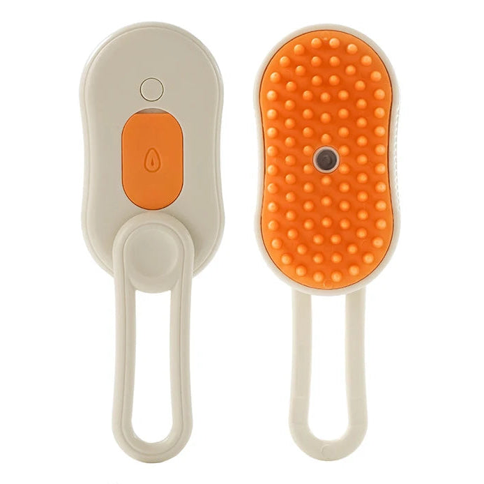Cepillo vaporizador eléctrico cepillo de pelo de gato 3 en 1 herramienta de depilación de mascotas 360 ° Peine de masaje multifuncional de silicona con mango giratorio