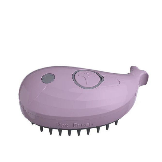 Cepillo vaporizador eléctrico cepillo de pelo de gato 3 en 1 herramienta de depilación de mascotas 360 ° Peine de masaje multifuncional de silicona con mango giratorio